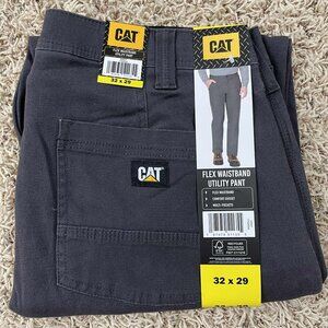 CAT Caterpillar Men's Flex Waistband Utility Pants Gray, Size 32x29 (New)